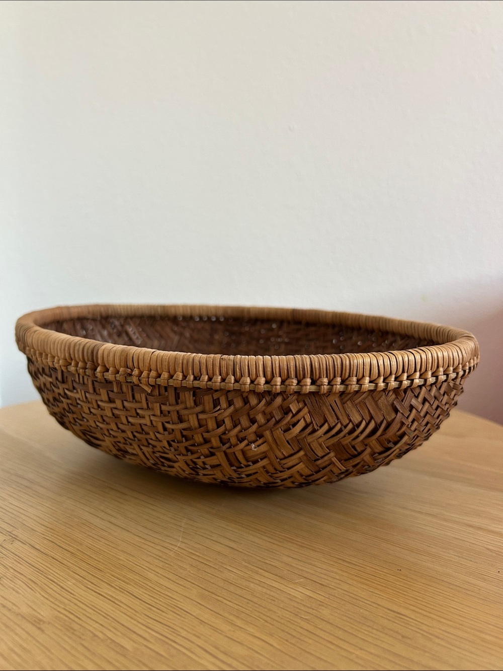 1960’s Vintage Handwoven Winnowing Basket - Natural Home Accents